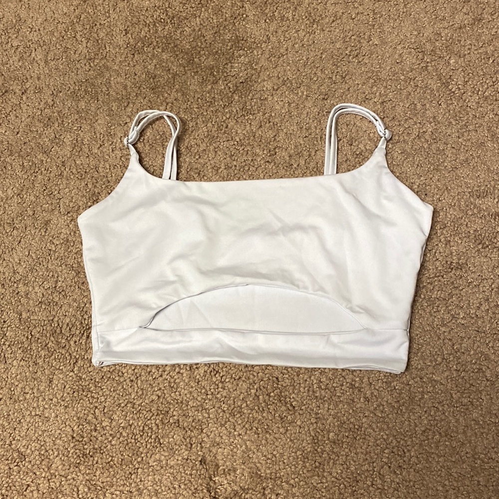 white underboob cut out crop top